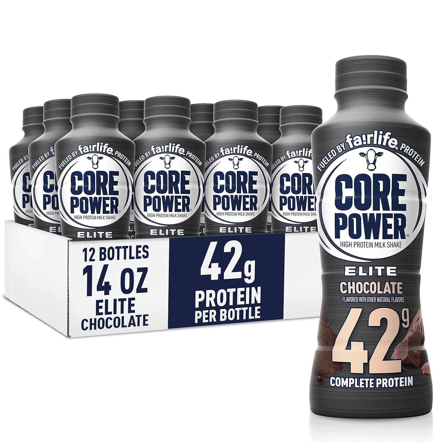 core power fairlife elite 42g high protein milk shakes for kosher diet ready to drink for workout recovery chocolate 14