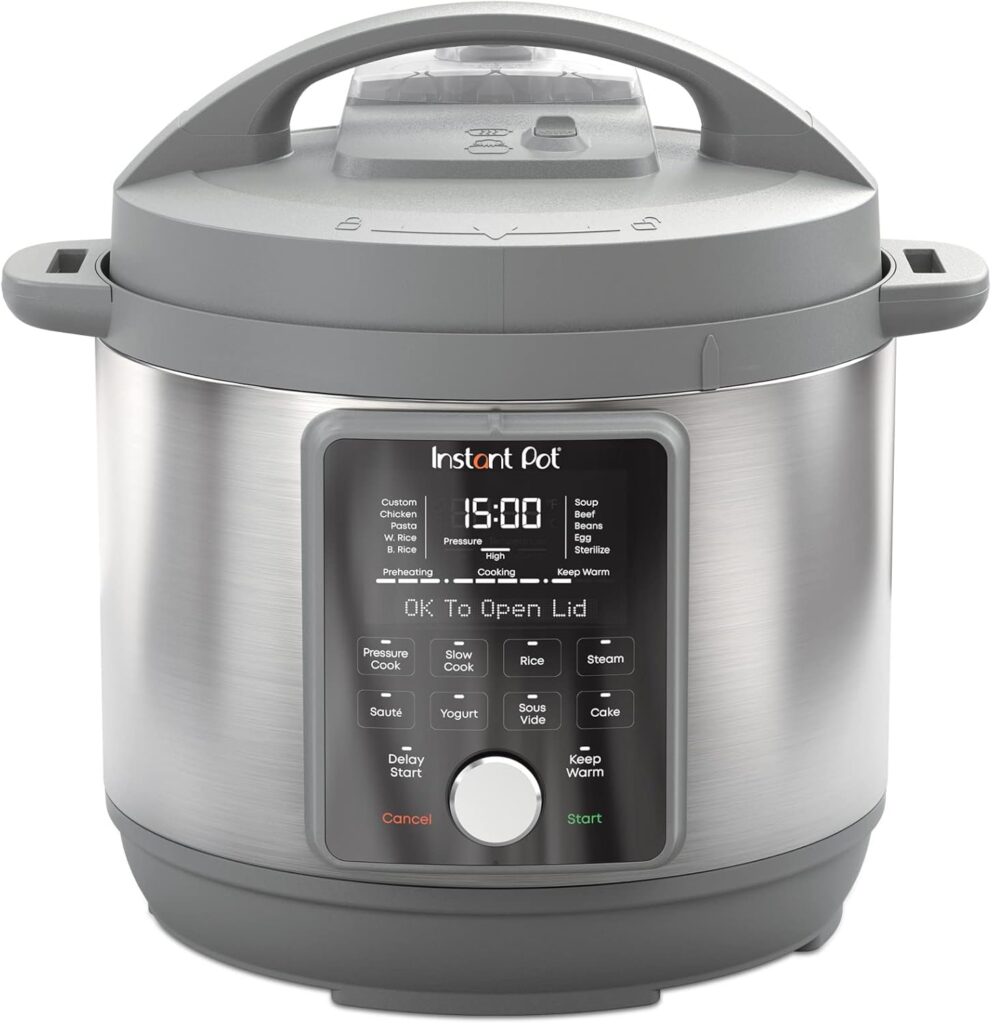 Instant Pot Duo Plus, 6-Quart Whisper Quiet 9-in-1 Electric Pressure Cooker, Slow Rice Steamer, Sauté, Yogurt Maker, Warmer Sterilizer, Free App with 800+ Recipes, Stainless Steel