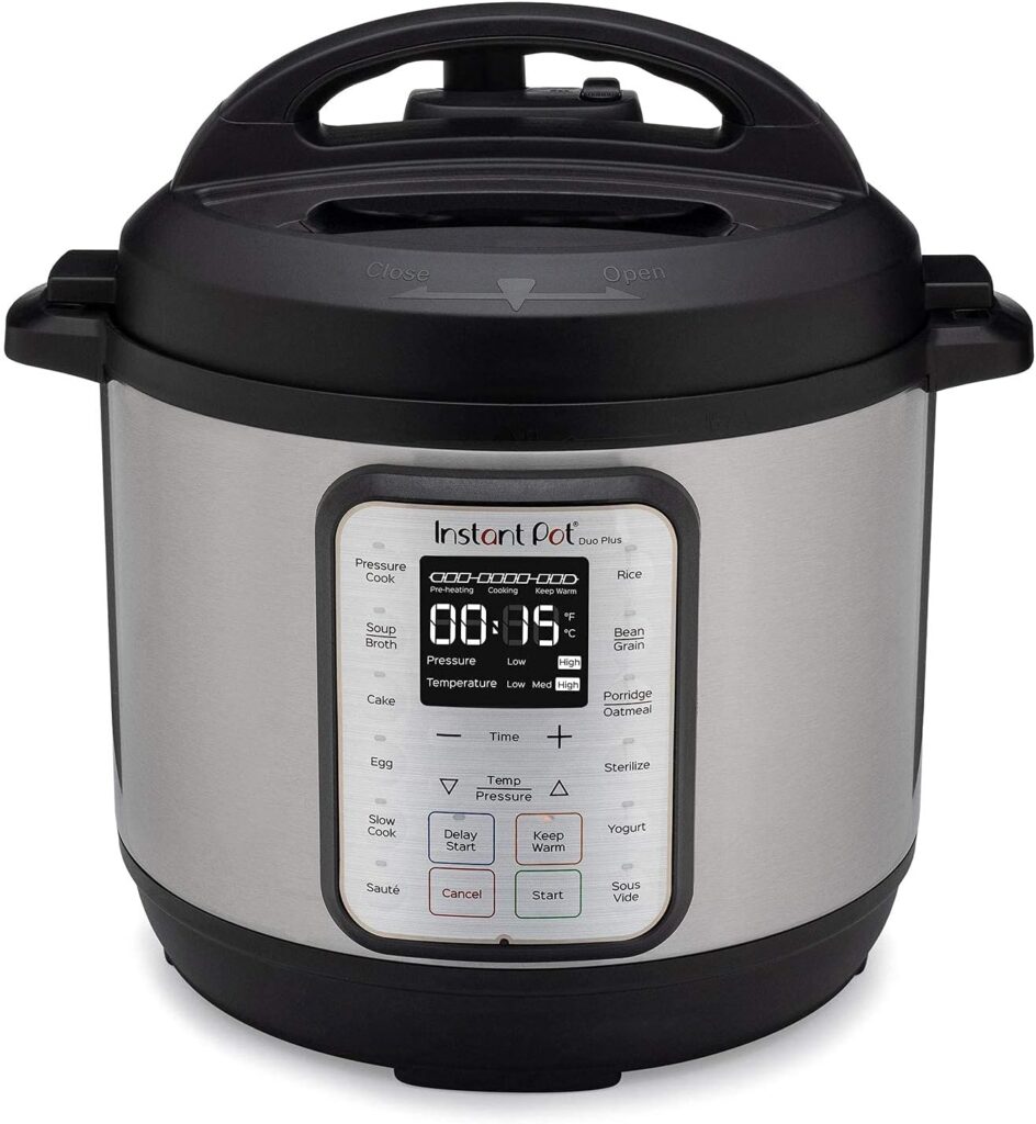 Instant Pot Duo Plus 9-in-1 Electric Pressure Cooker, Slow Cooker, Rice Cooker, Steamer, Sauté, Yogurt Maker, Warmer Sterilizer, Includes App With Over 800 Recipes, Stainless Steel, 6 Quart