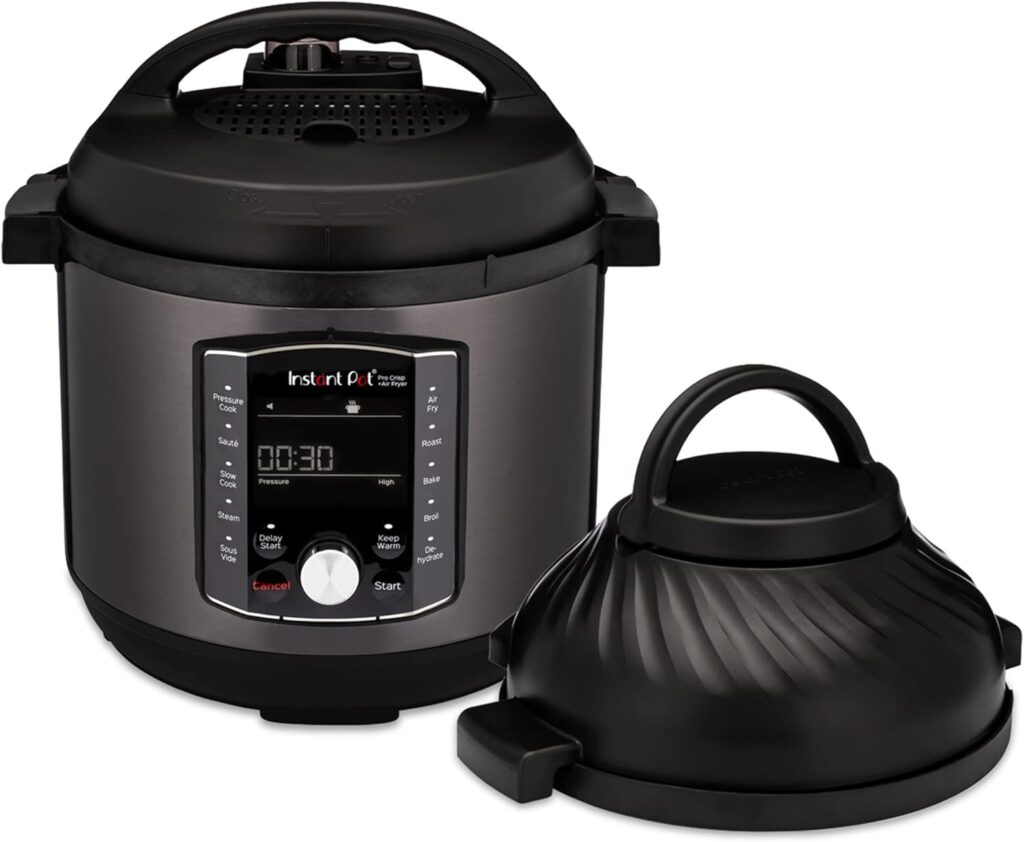 Instant Pot Pro Crisp 11-in-1 Air Fryer and Electric Pressure Cooker Combo with Multicooker Lids that Air Fries, Steams, Slow Cooks, Sautés, Dehydrates, More, Free App With Over 800 Recipes, 8 Quart