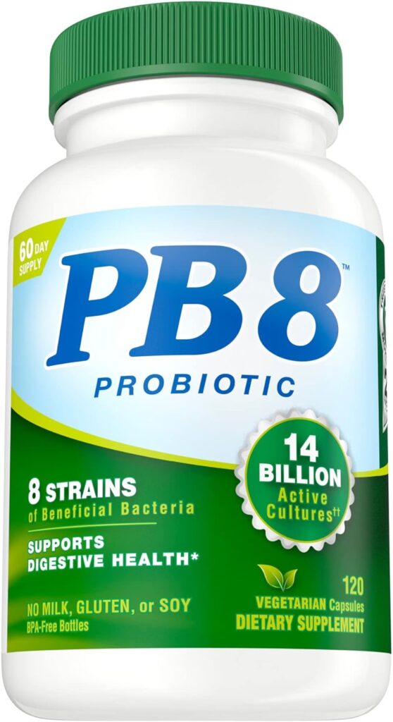 Nutrition Now PB 8 Probiotic Acidophilus For Life* Vegetarian Dietary Supplement for Men and Women, 120 Count