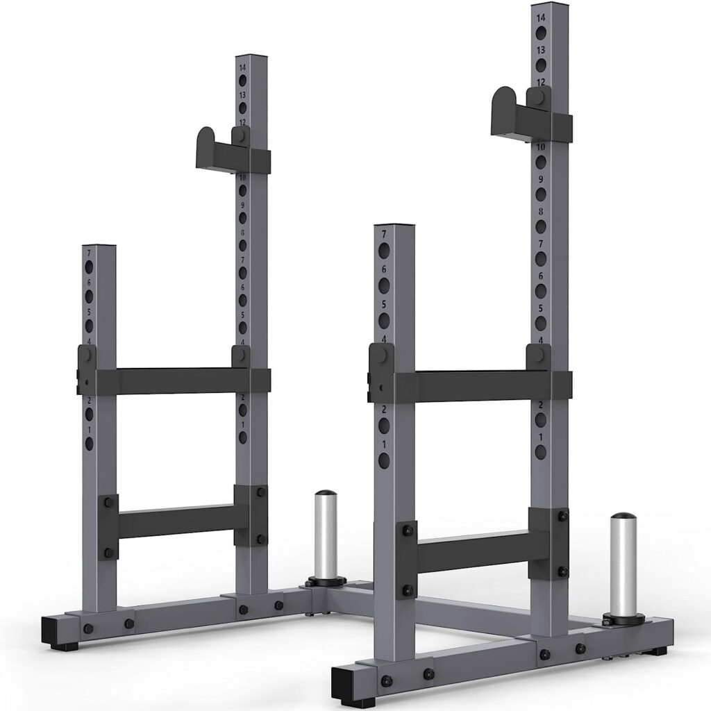 PASYOU Squat Rack for Home Gym with Max Load 1800 lbs for Bumpers and 600 lbs for J Hooks (Model:SR30)