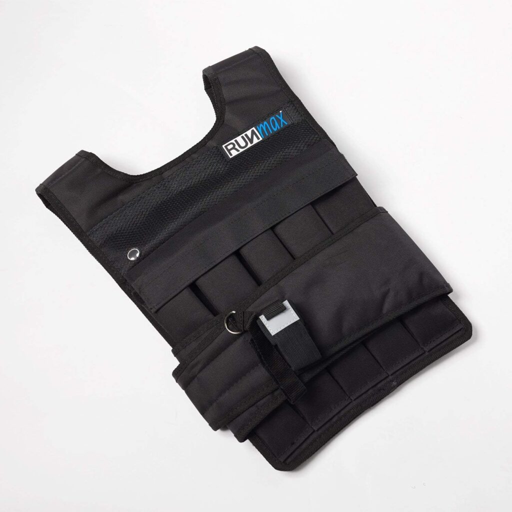 RUNmax 20LBS - 150LBS Adjustable Weighted Vest Wtih Shoulder Pads Option for Men and Women