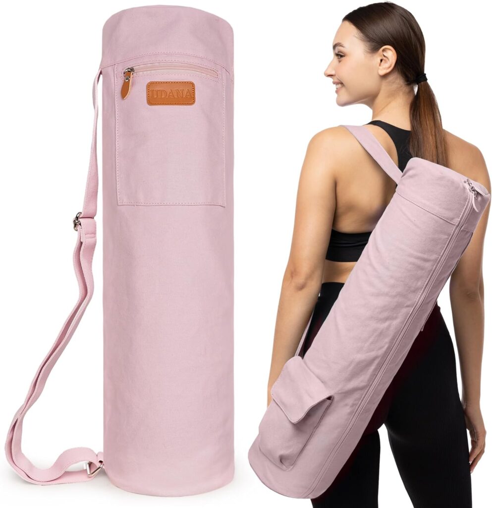 UDANA Yoga Mat Bag | Large Yoga Mat Bags for Women Men | Fits Thick Yoga Mat Yoga Accessories | Three Storage Pocket | Adjustable Yoga Bag Shoulder Strap | Great As Gym Bag Travel bag