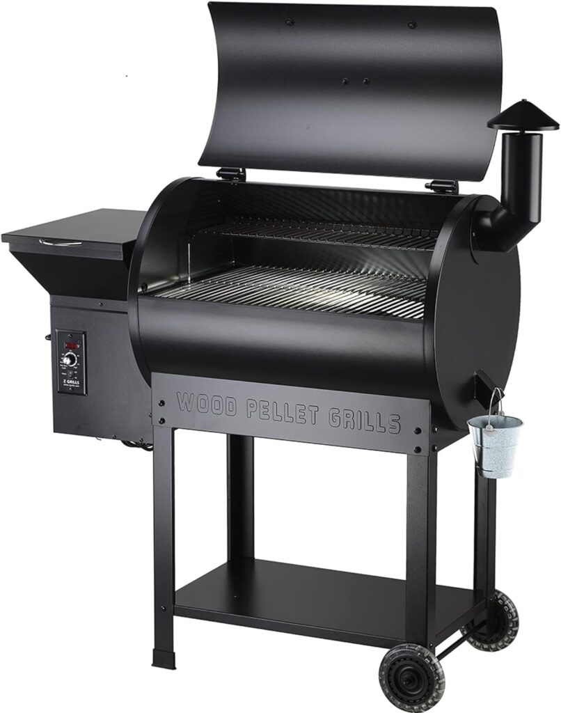 Z GRILLS ZPG-450A 2024 Upgrade Wood Pellet Grill Smoker 8 in 1 BBQ Grill Auto Temperature Control, 450 Sq in Bronze